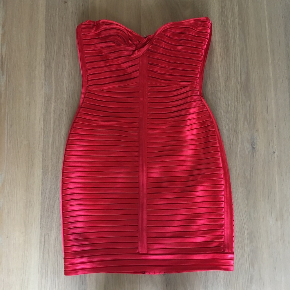 Bcbg strapless dress
